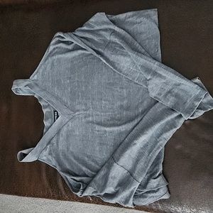 Womens express cold shoulder top grey size medium